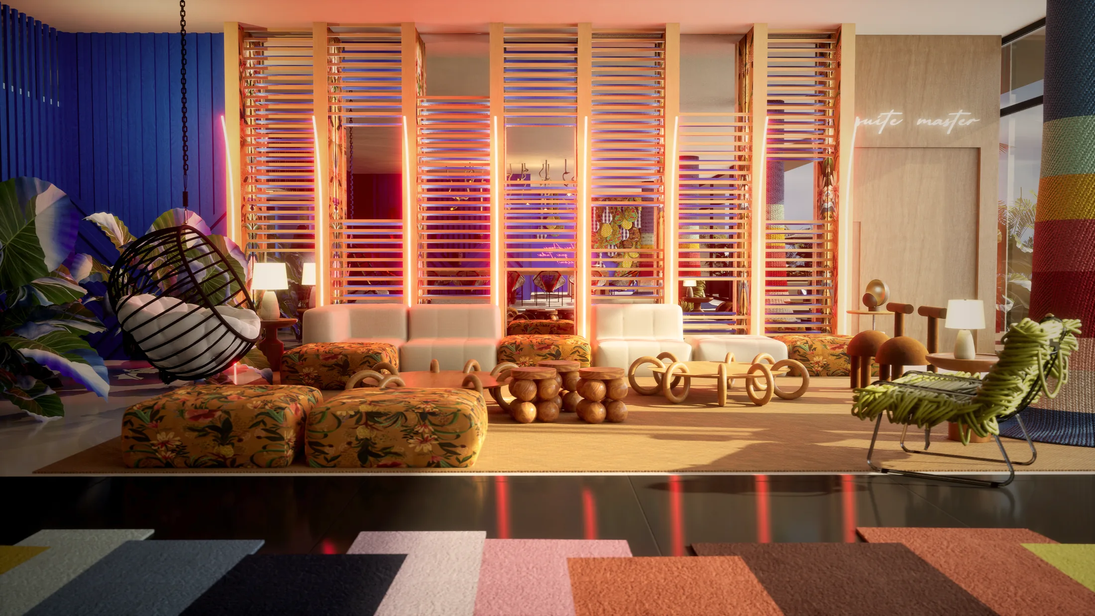 Render 3D do projeto De Férias com o Ex — Reality show — TV