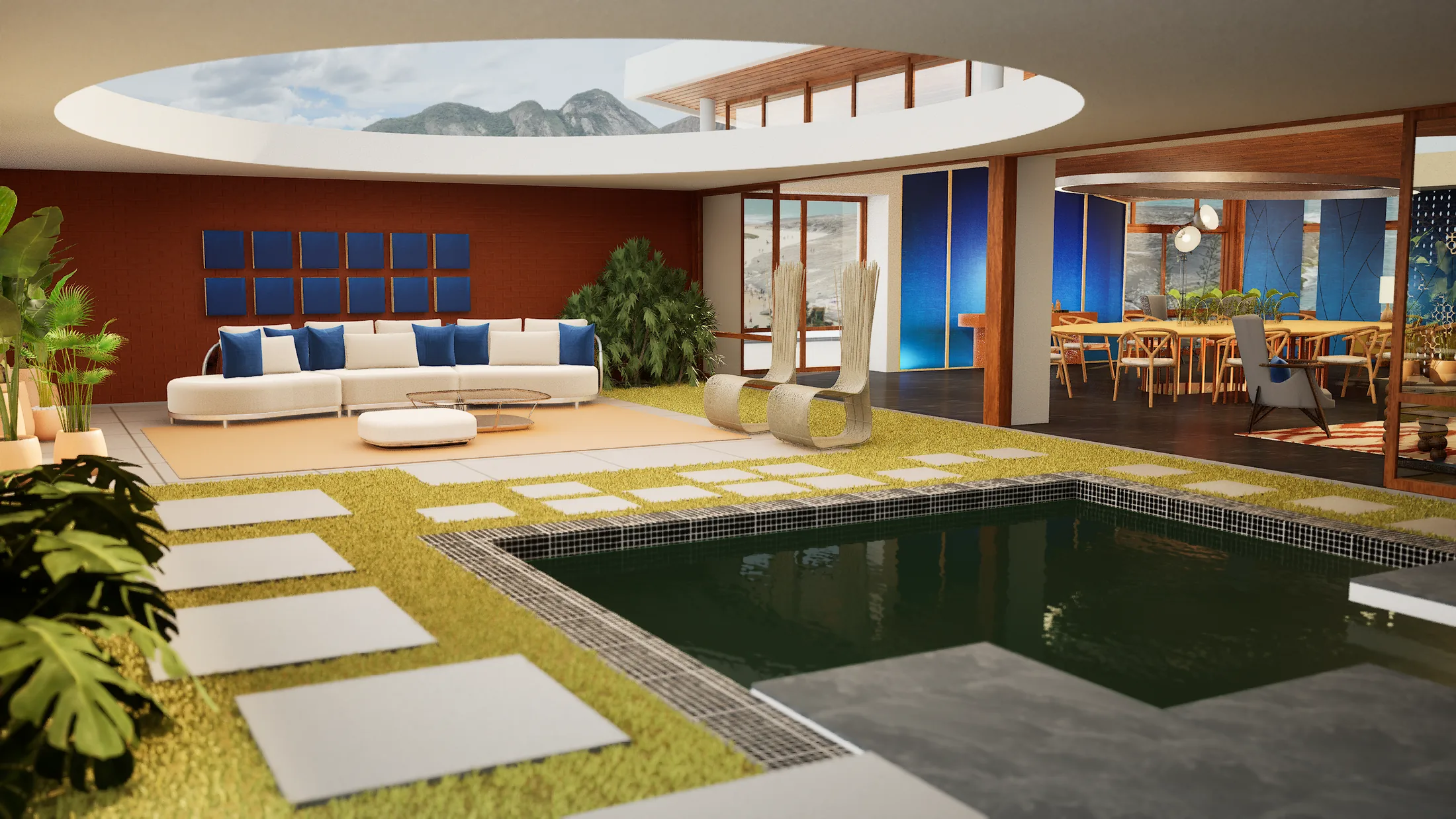 Render 3D do projeto Minha Mãe com Seu Pai — Reality show — TV