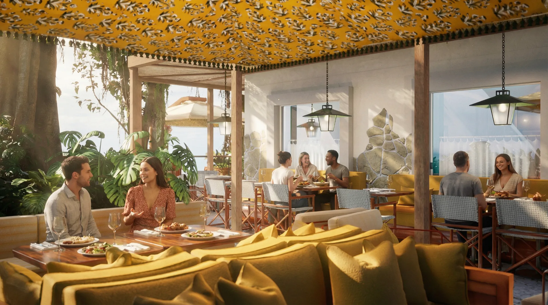 Área externa coberta 2026 — Restaurante Posì Mozza & Mare 2026