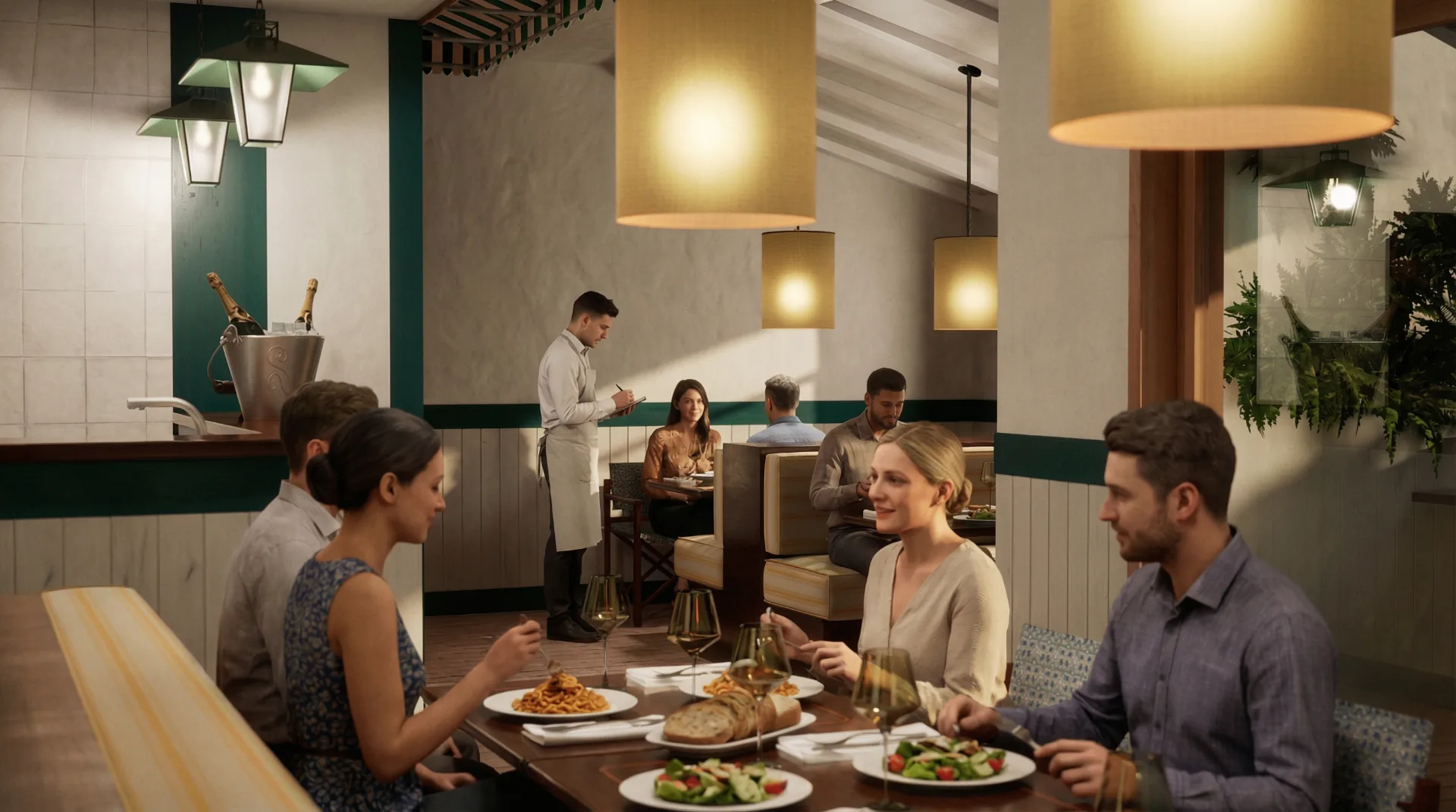 Salão com serviço 2026 — Restaurante Posì Mozza & Mare 2026