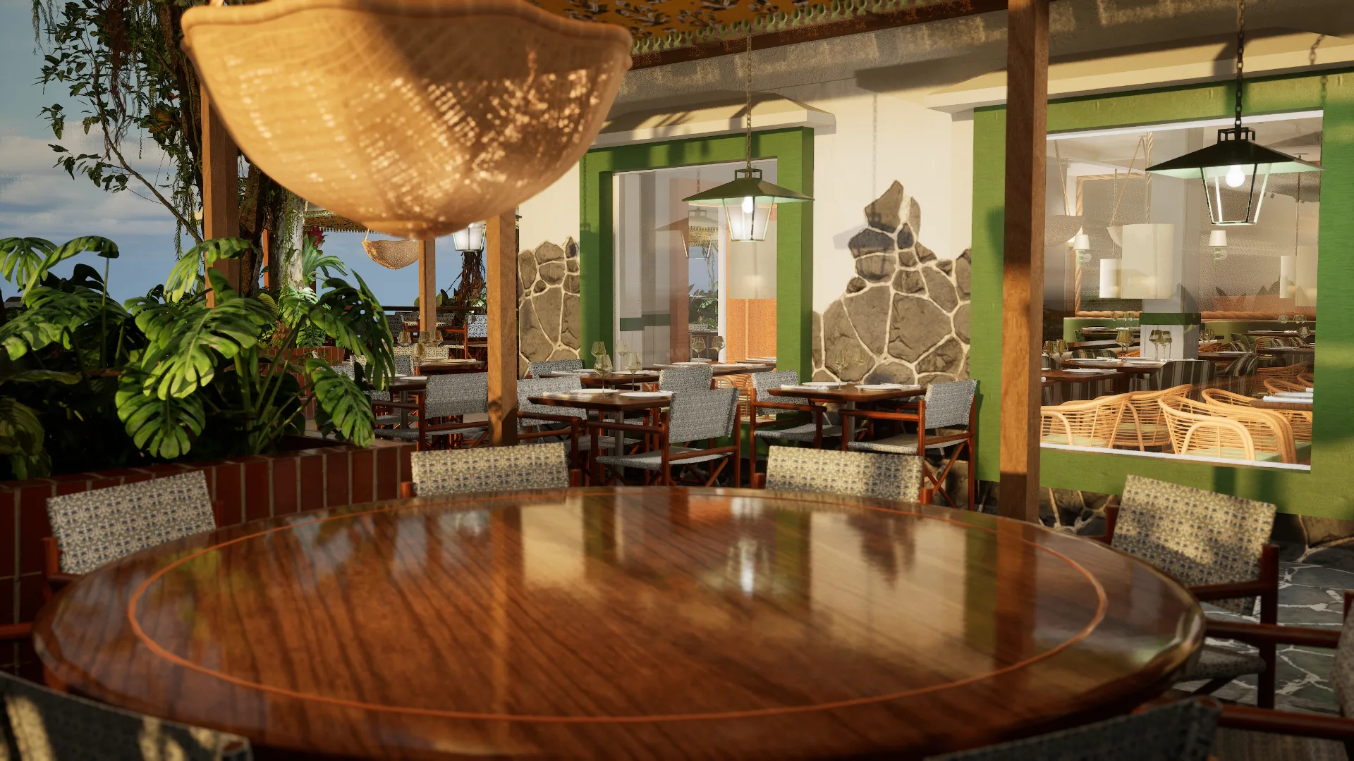 Detalhe de materiais — Restaurante Posì Mozza & Mare 2025