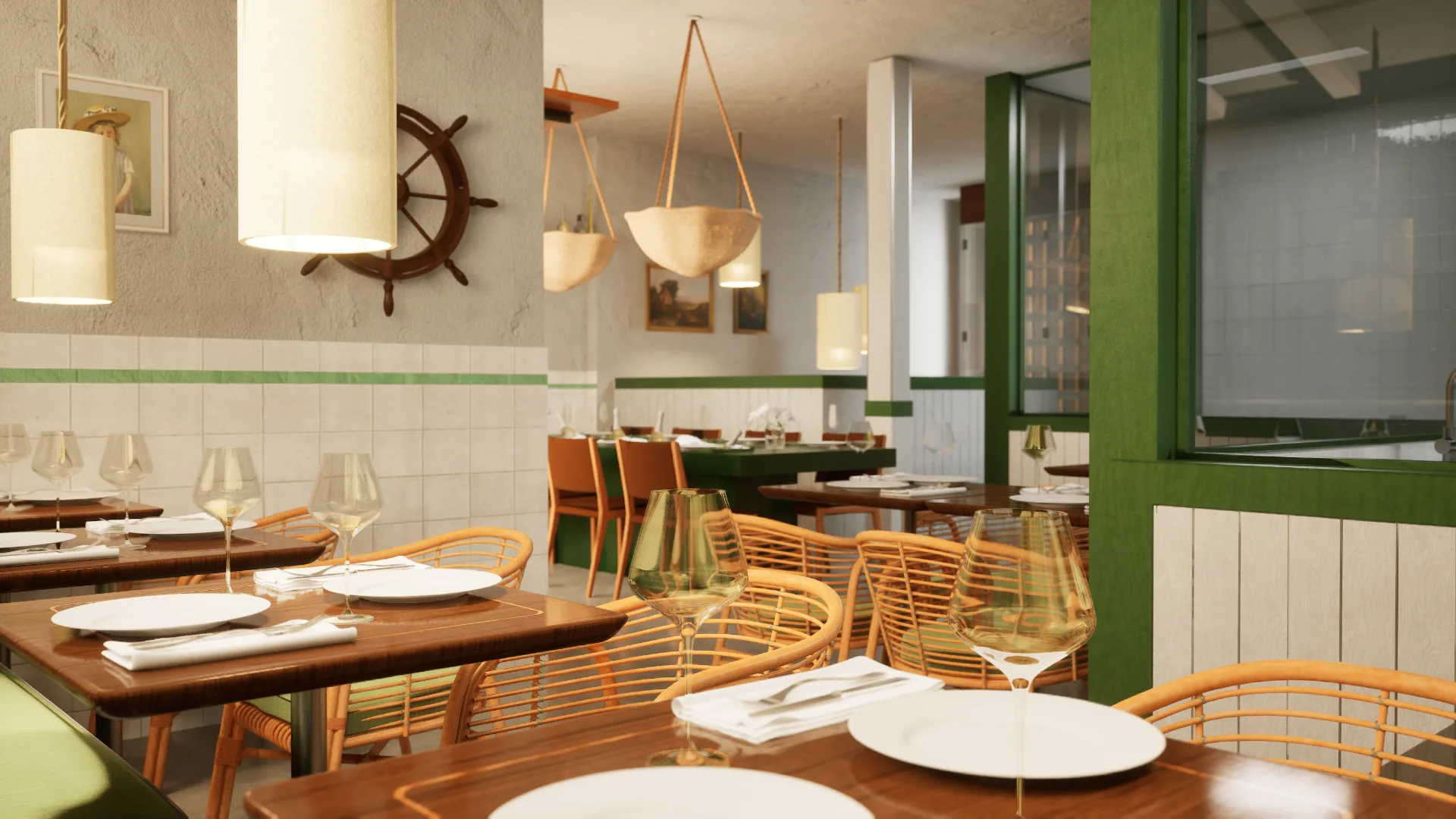 Iluminação noturna — Restaurante Posì Mozza & Mare 2025
