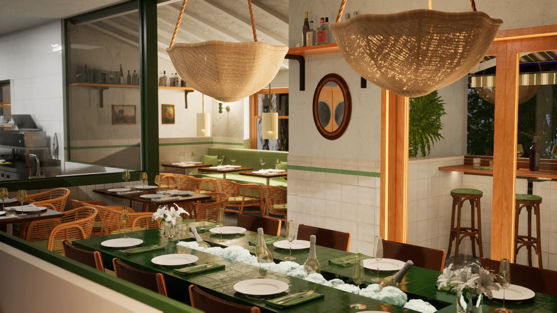 Detalhe decorativo — Restaurante Posì Mozza & Mare 2025
